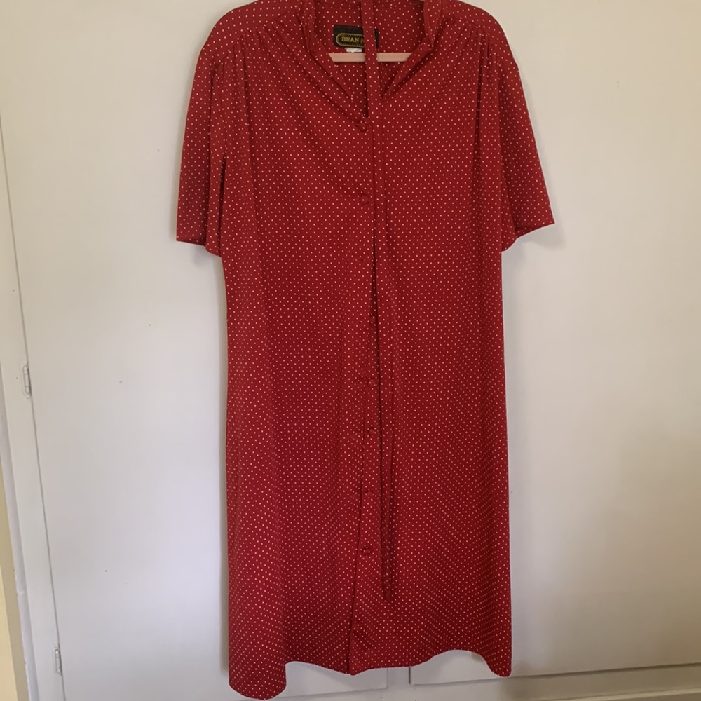 VINTAGE red and white polka dot 18 dress